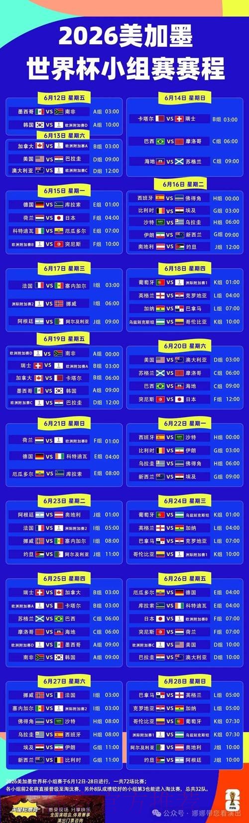 2026世界杯完整赛程最新观看指南在哪里看